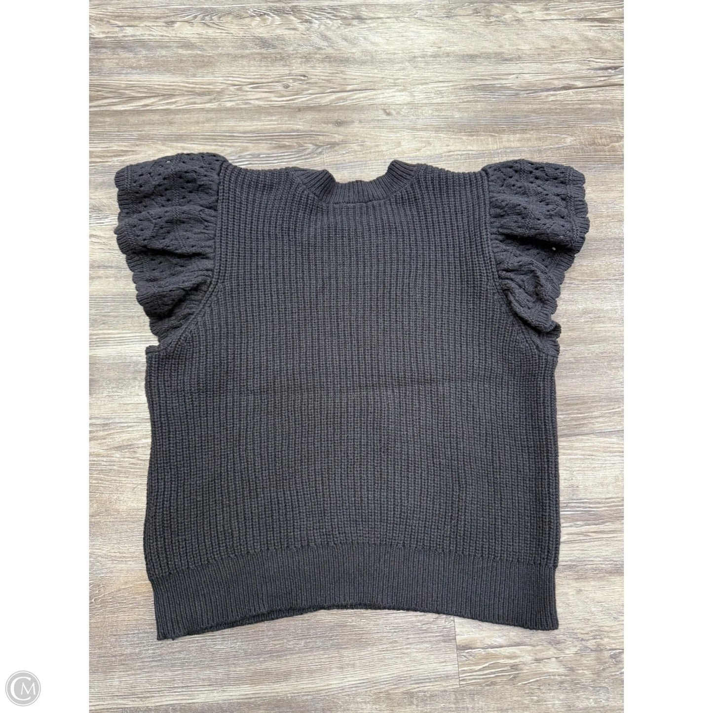 Sweater Short Sleeve By Rails In Black, Size: M