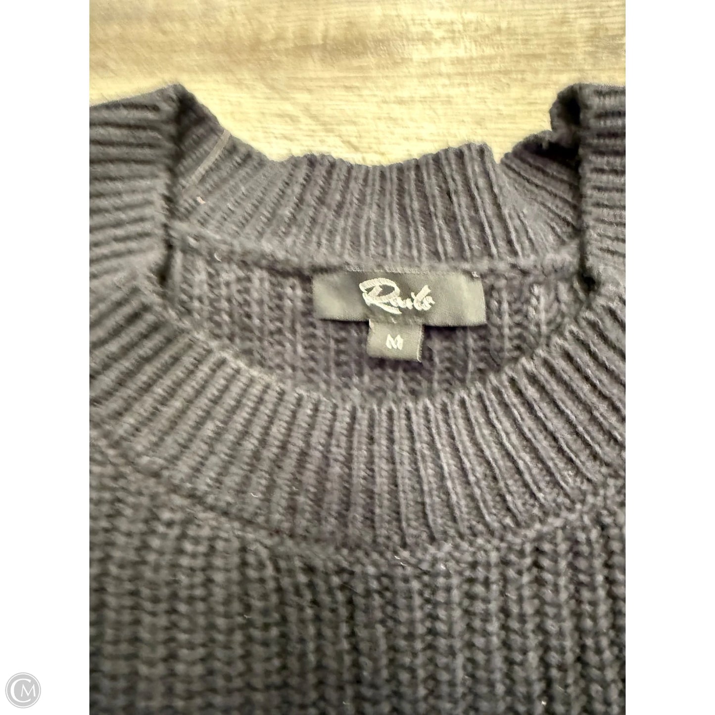 Sweater Short Sleeve By Rails In Black, Size: M
