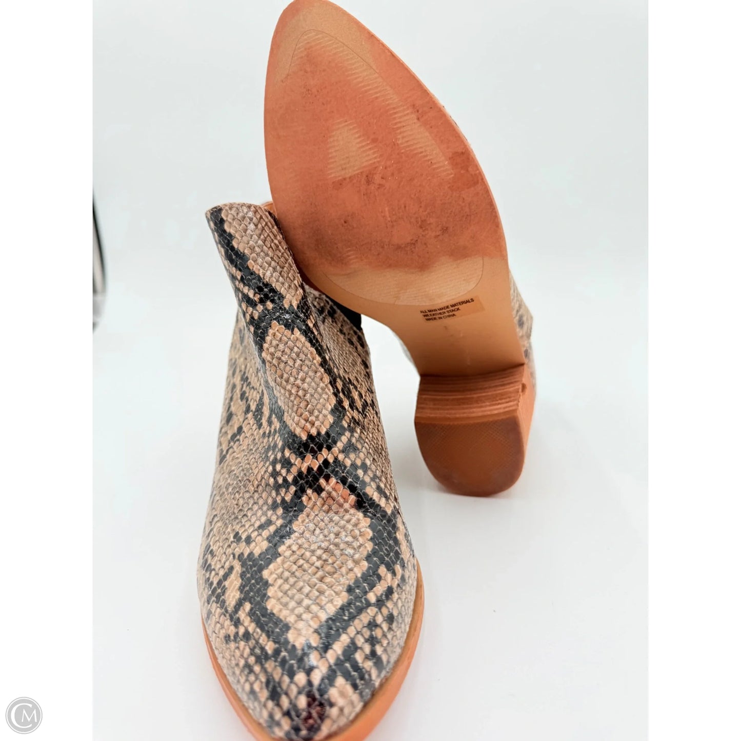 Boots Ankle Heels By Dolce Vita In Snakeskin Print, Size: 9