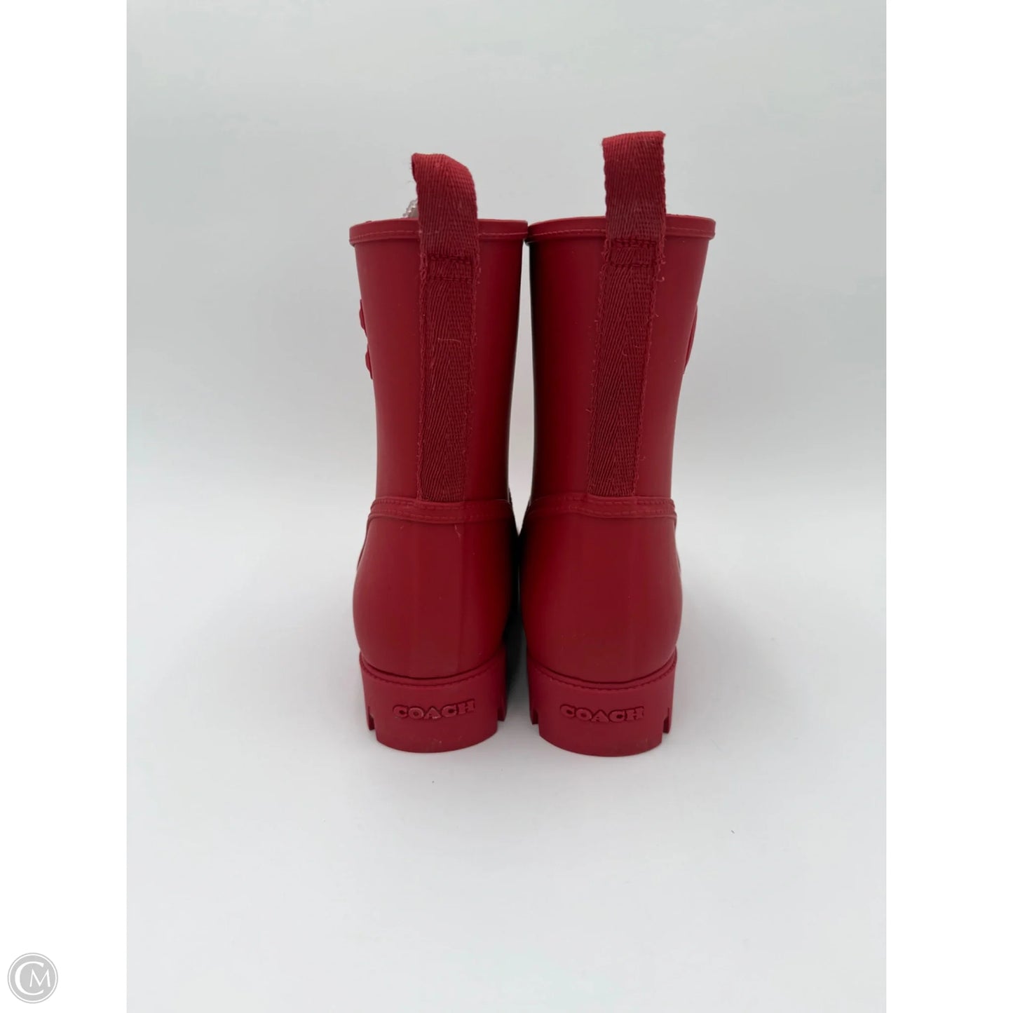 Boots Designer By Coach In Red, Size: 7