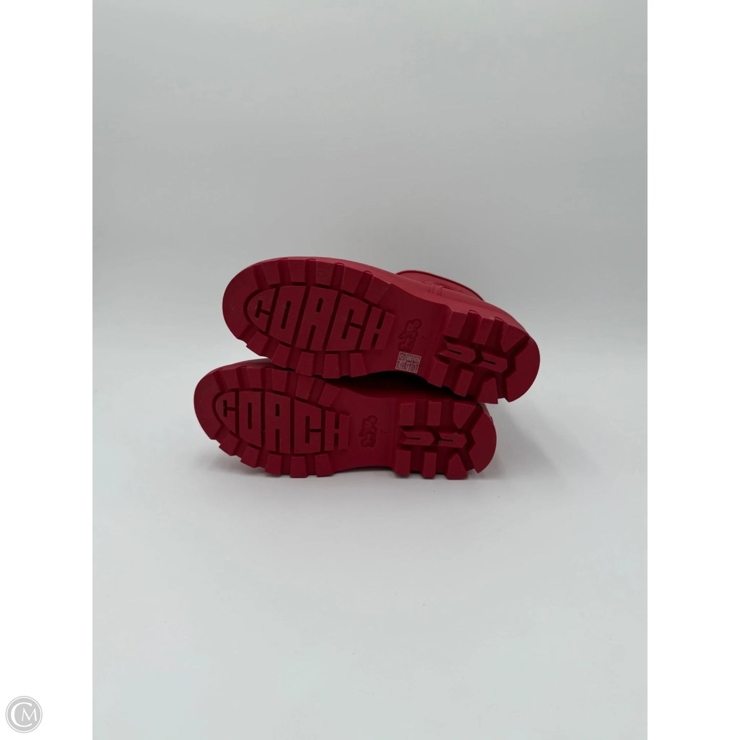 Boots Designer By Coach In Red, Size: 7