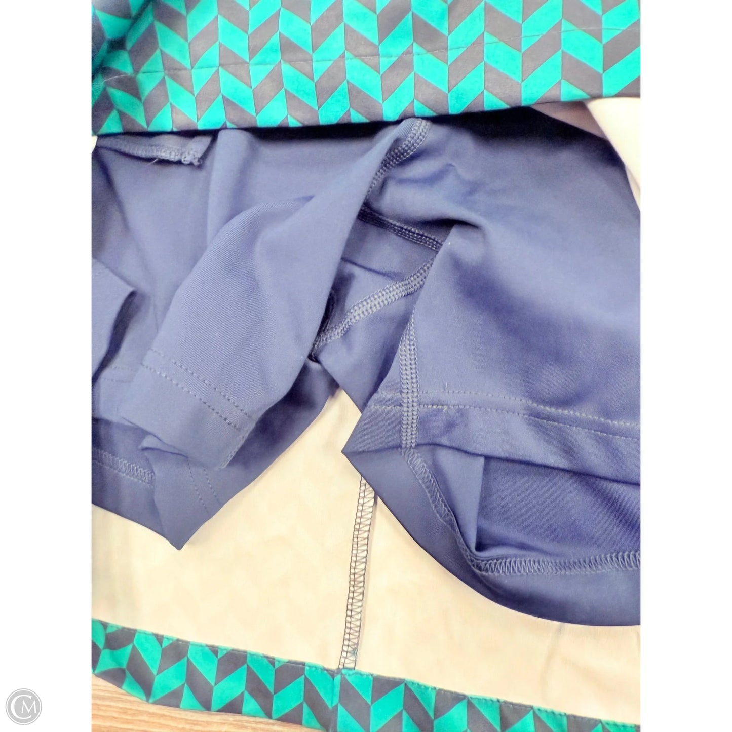 Athletic Skirt By Lady Hagen In Blue & Green, Size: L