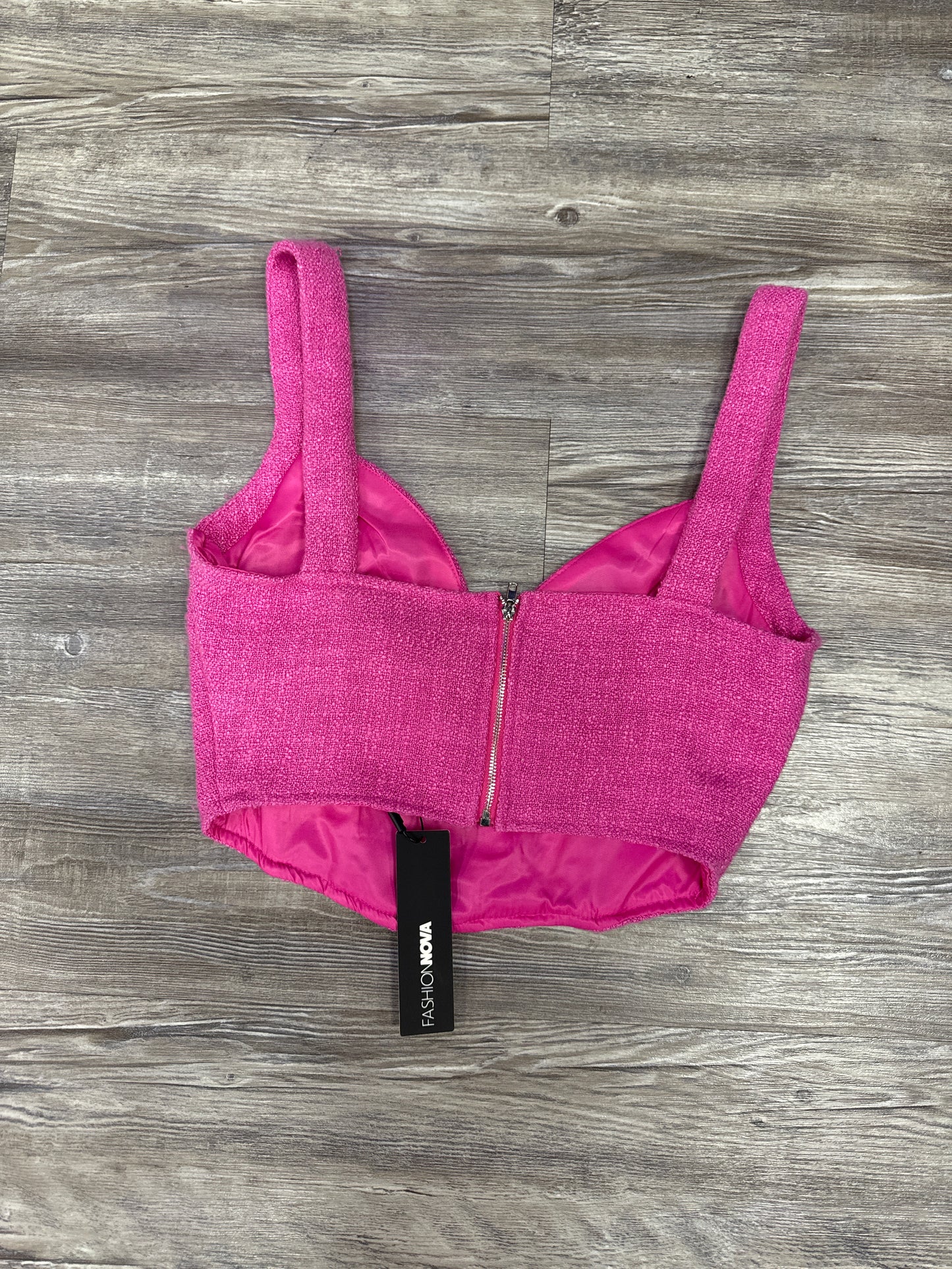 Top Sleeveless By Fashion Nova In Hot Pink, Size: S