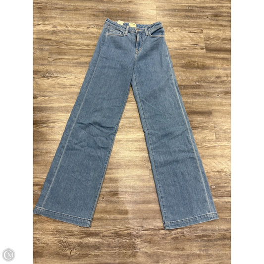 Jeans Wide Leg By L Agence In Blue Denim, Size: 0