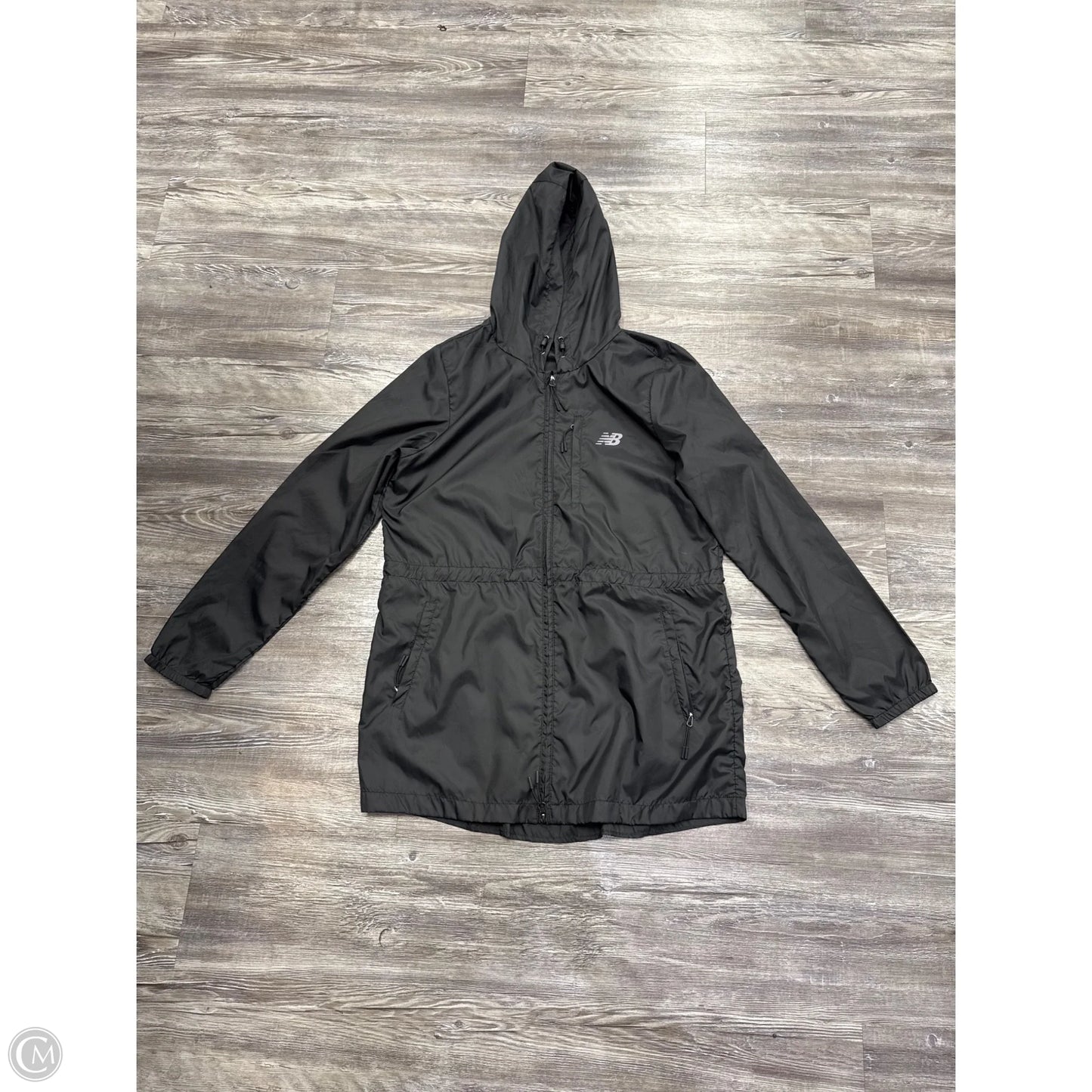 Jacket Windbreaker By New Balance In Black, Size: M