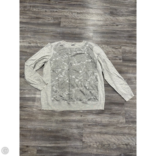 Top Long Sleeve Designer By Lafayette 148 In Grey, Size: L