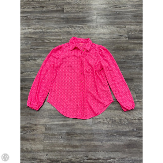 Top Long Sleeve Designer By Lilly Pulitzer In Pink, Size: S