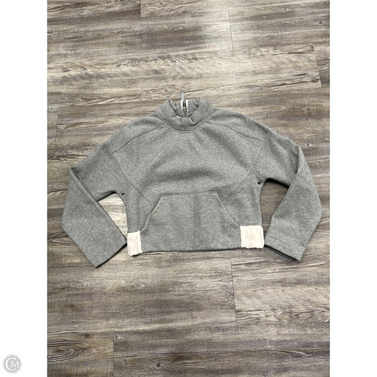 Athletic Sweatshirt Collar By Lululemon In Grey & White, Size: S