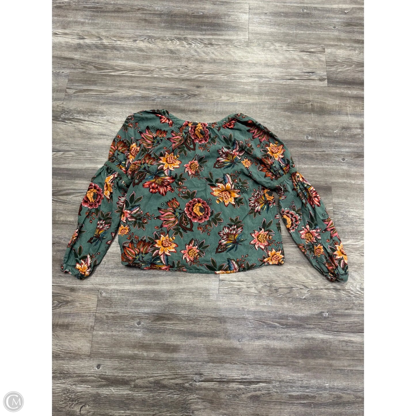 Top Long Sleeve By Farm Rio In Floral Print, Size: S