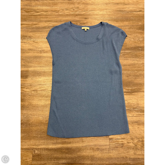 Top Short Sleeve Designer By Lafayette 148 In Blue, Size: M