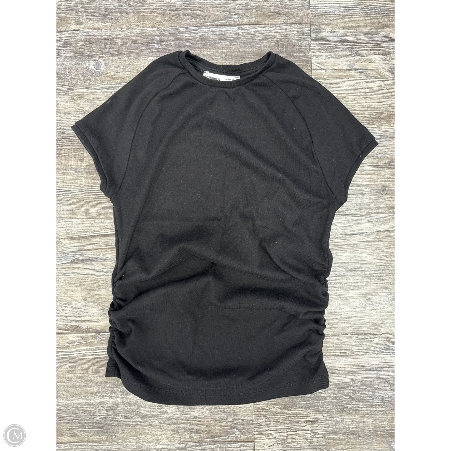 Top Short Sleeve Basic By Bershka In Black, Size: S