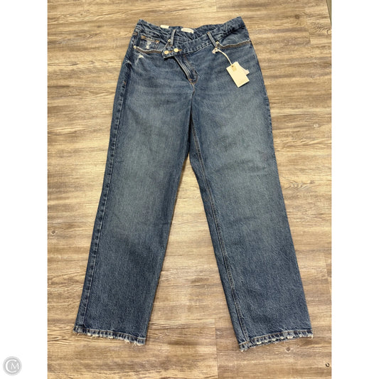 Jeans Straight By Good American In Blue Denim, Size: 10