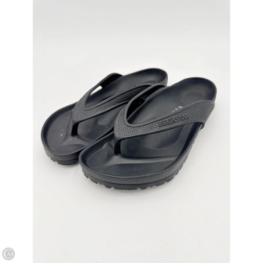 Sandals Flip Flops By Birkenstock In Black, Size: 7