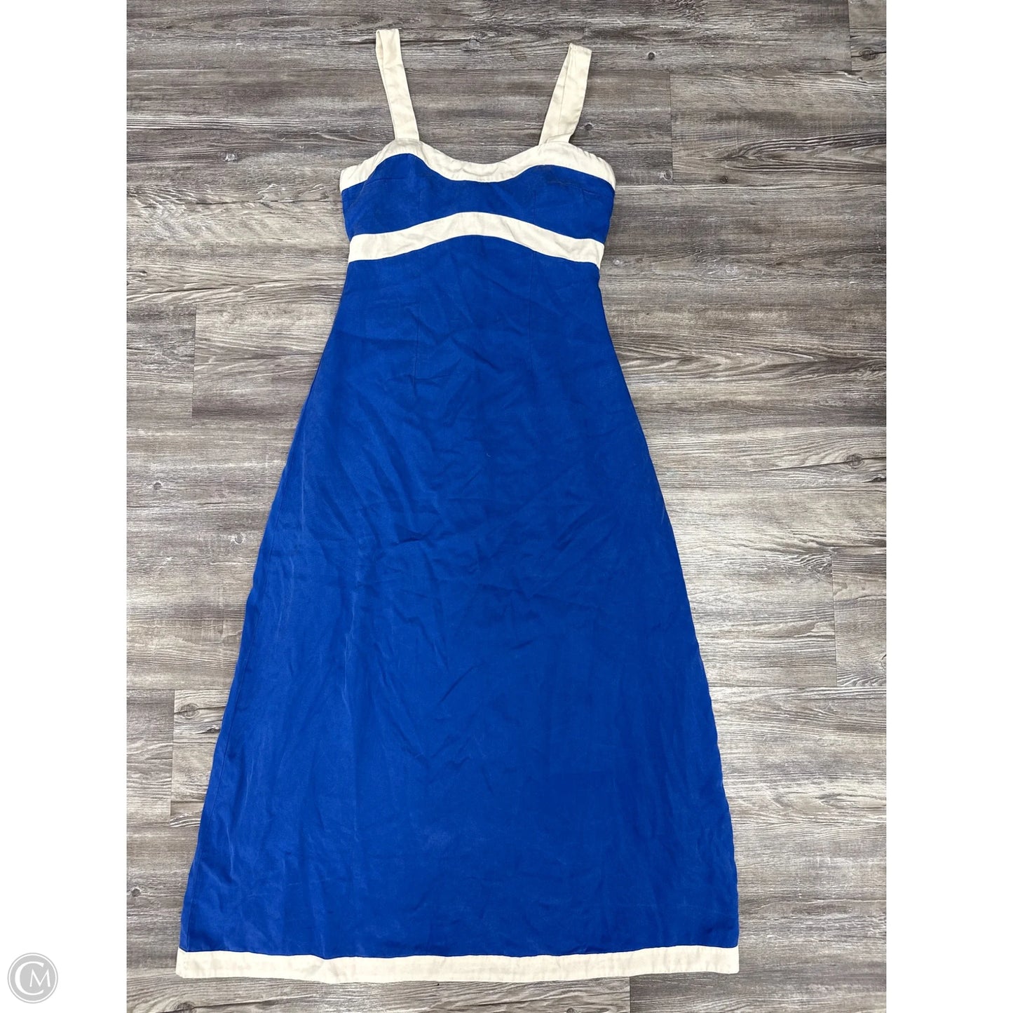 Dress Casual Maxi By Sancia In Blue & White, Size: S