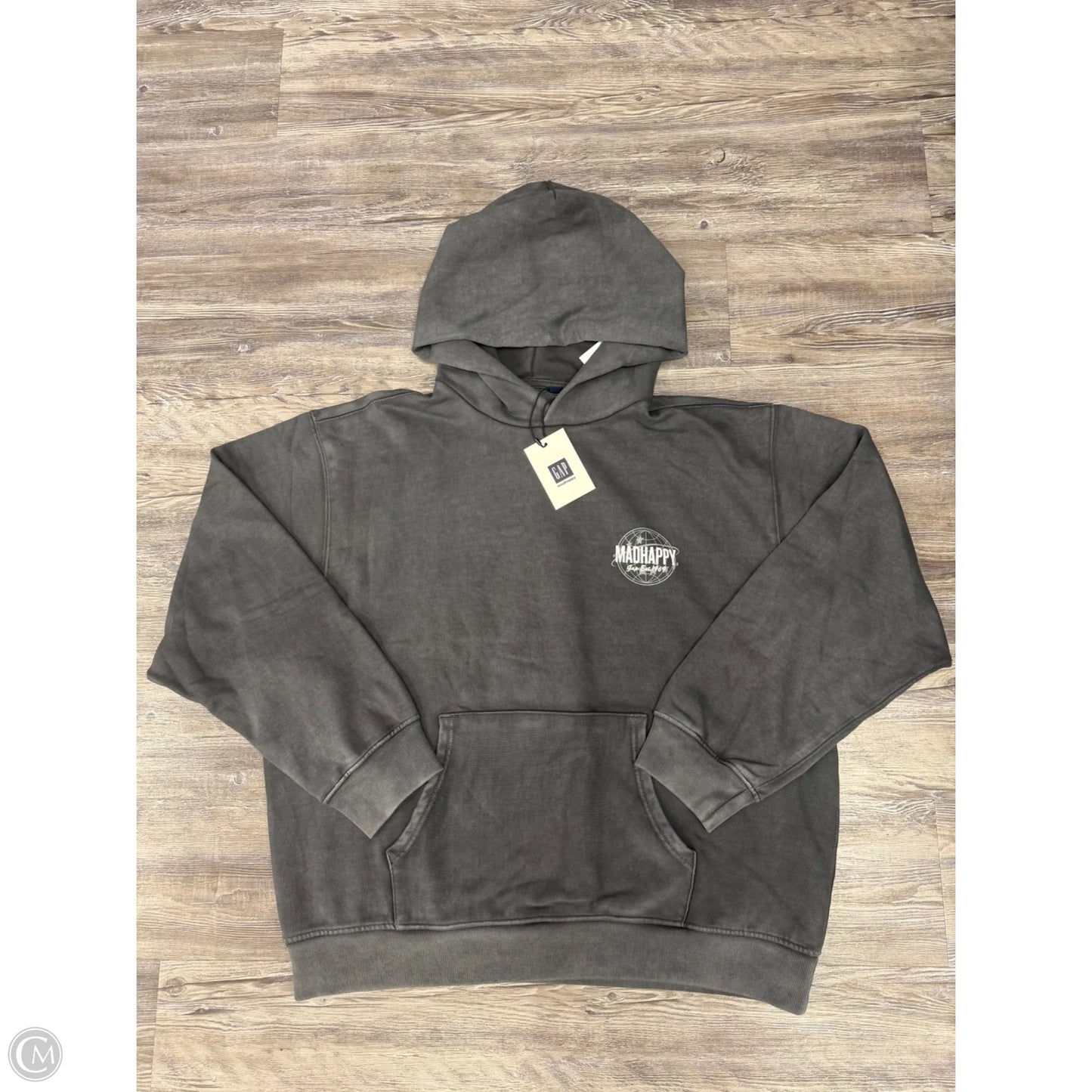 Sweatshirt Hoodie By Gap In Grey, Size: Xl