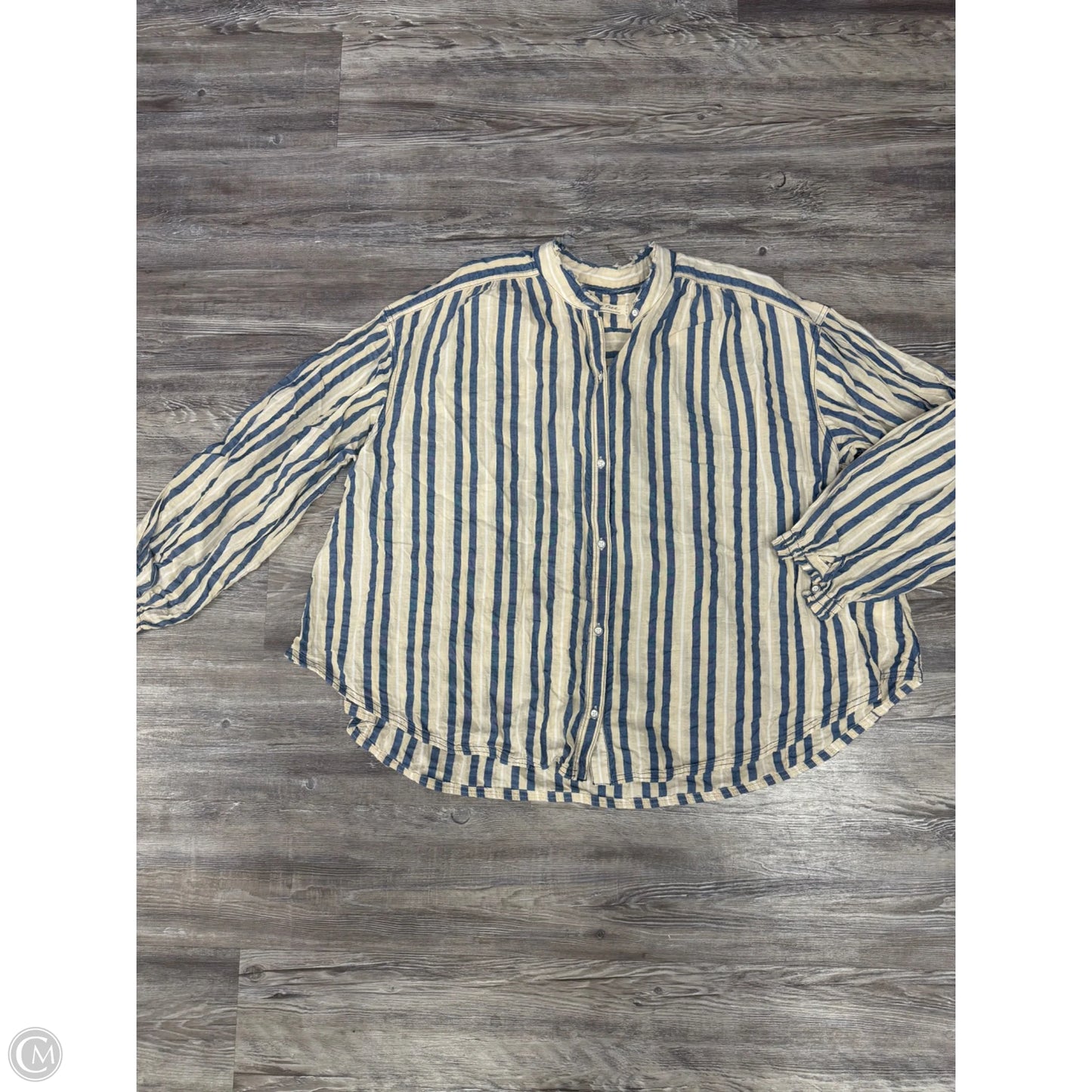 Top Long Sleeve By Free People In Striped Pattern, Size: L