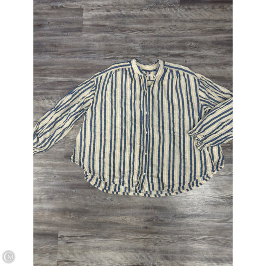 Top Long Sleeve By Free People In Striped Pattern, Size: L