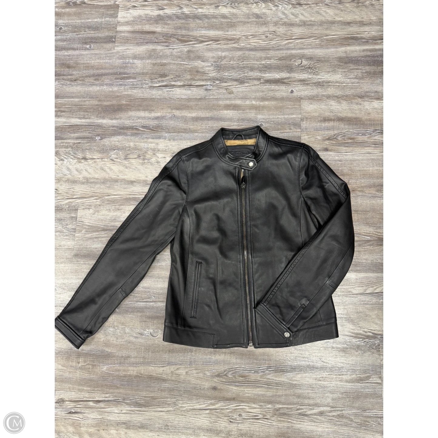 Jacket Designer By Coach In Black, Size: M