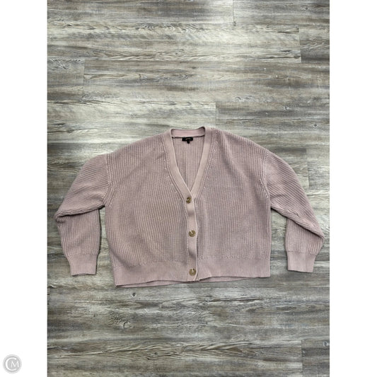 Sweater Cardigan By Quince In Purple, Size: L