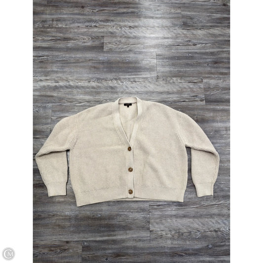 Sweater Cardigan By Quince In Beige, Size: L