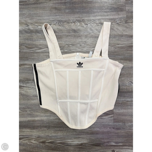 Athletic Tank Top By Adidas In Black & Cream, Size: 2x