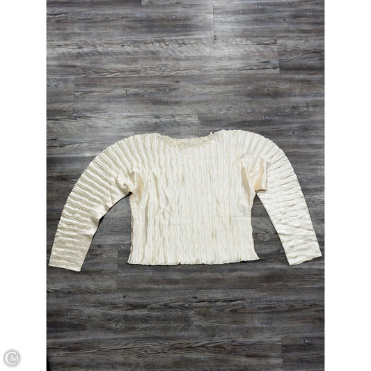 Top Long Sleeve By NONCHALANT In Cream, Size: M