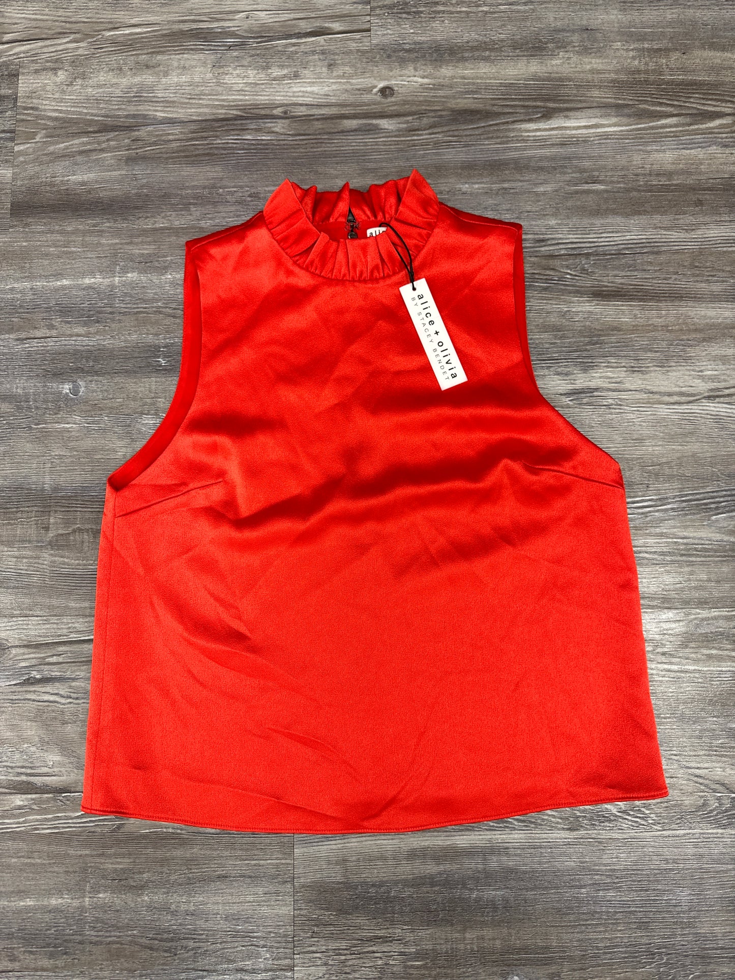 Top Sleeveless Designer By Alice + Olivia In Red, Size: S