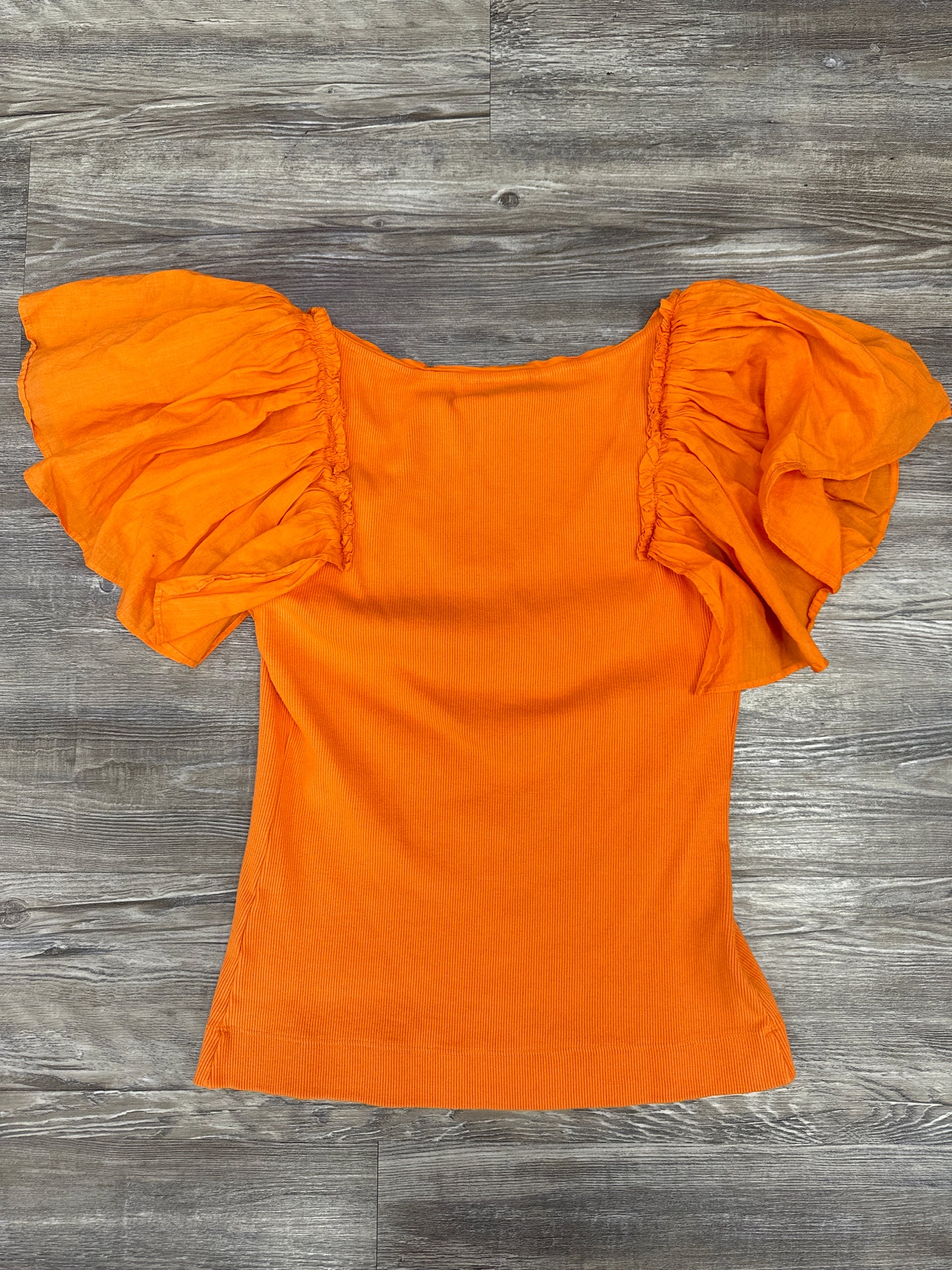 Top Short Sleeve By Maeve In Orange, Size: S