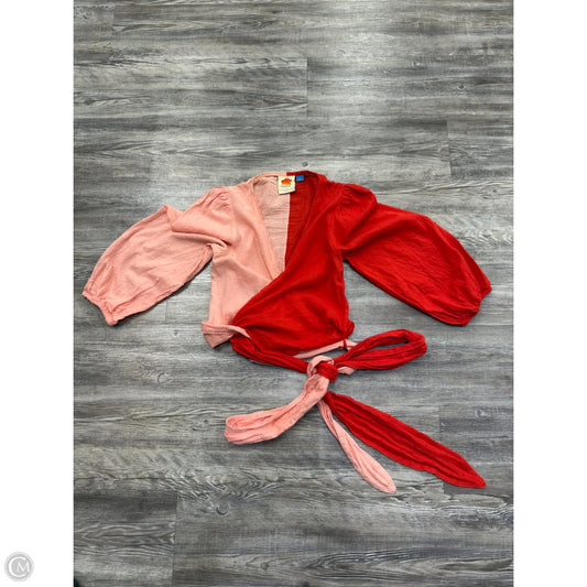 Top Long Sleeve By Farm Rio In Pink & Red, Size: Xs