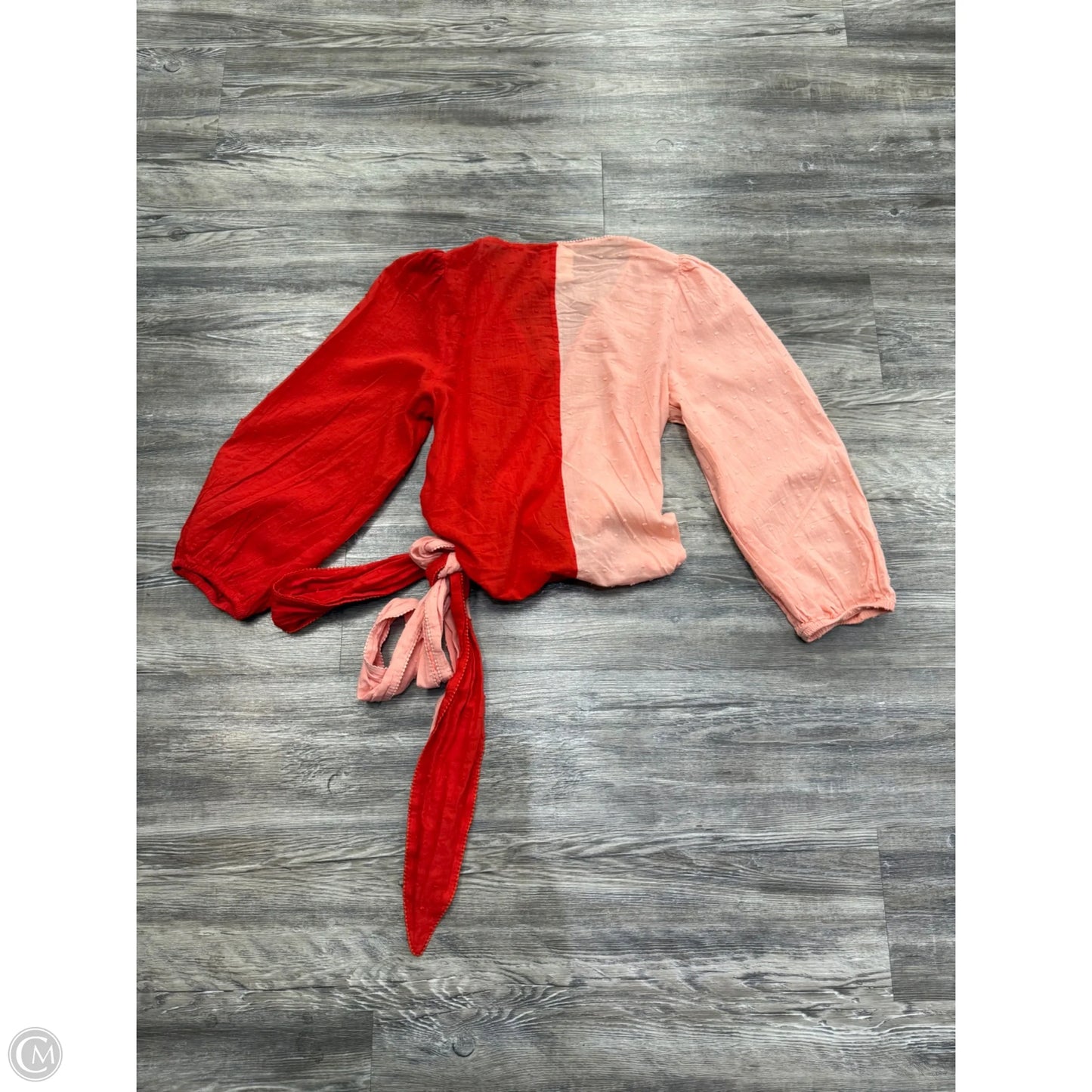 Top Long Sleeve By Farm Rio In Pink & Red, Size: Xs
