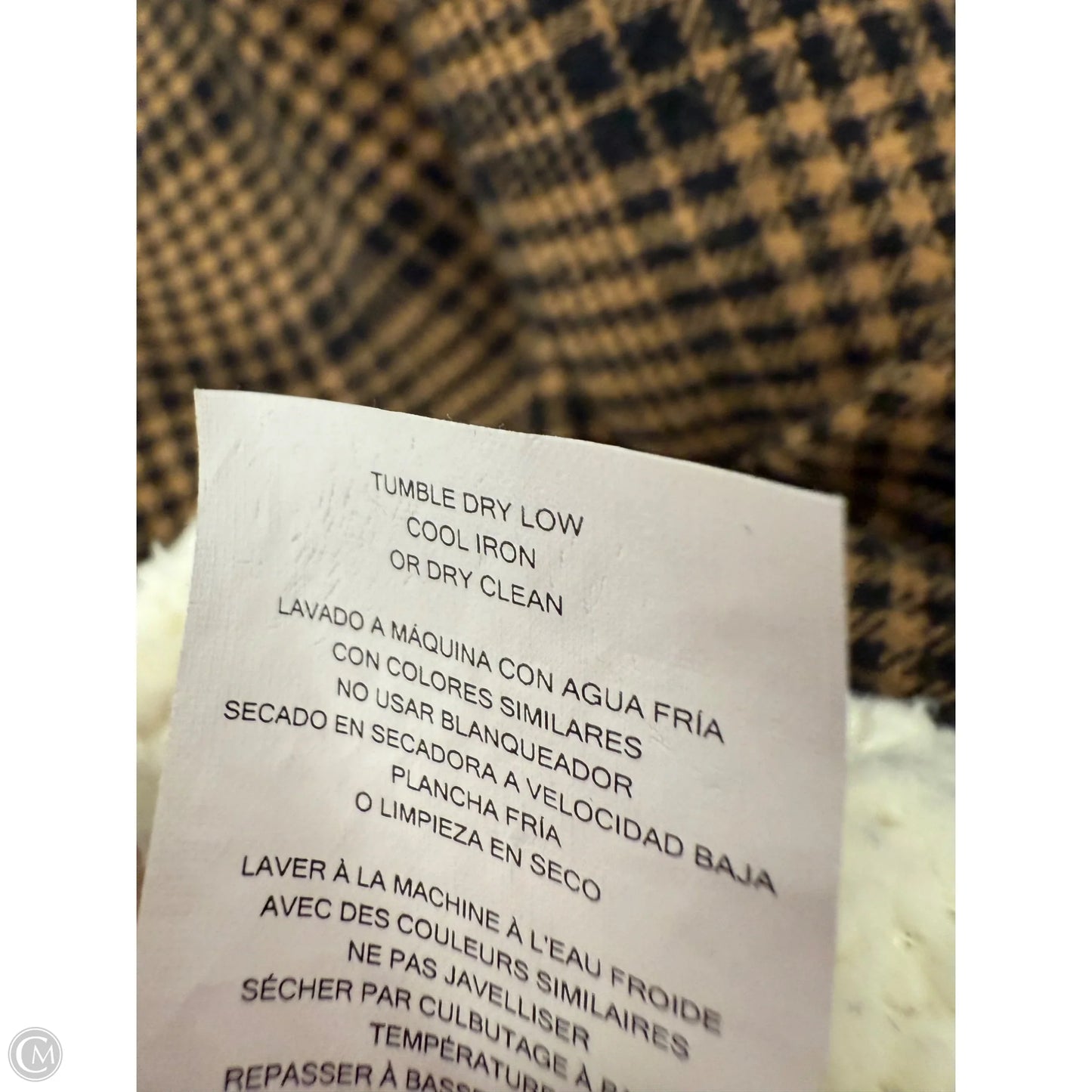 Jacket Designer By Michael Kors In Plaid Pattern, Size: M