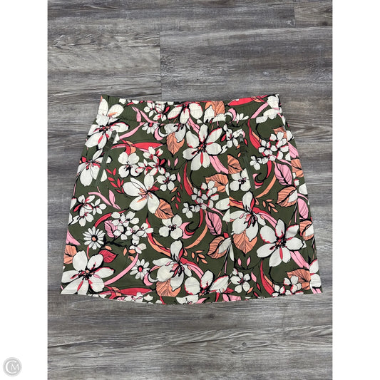 Athletic Skirt By Talbots In Floral Print, Size: L