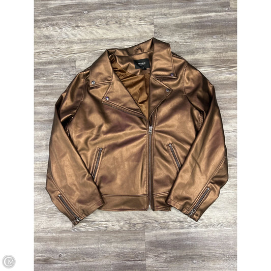 Jacket Moto By Torrid In Brown, Size: 4x