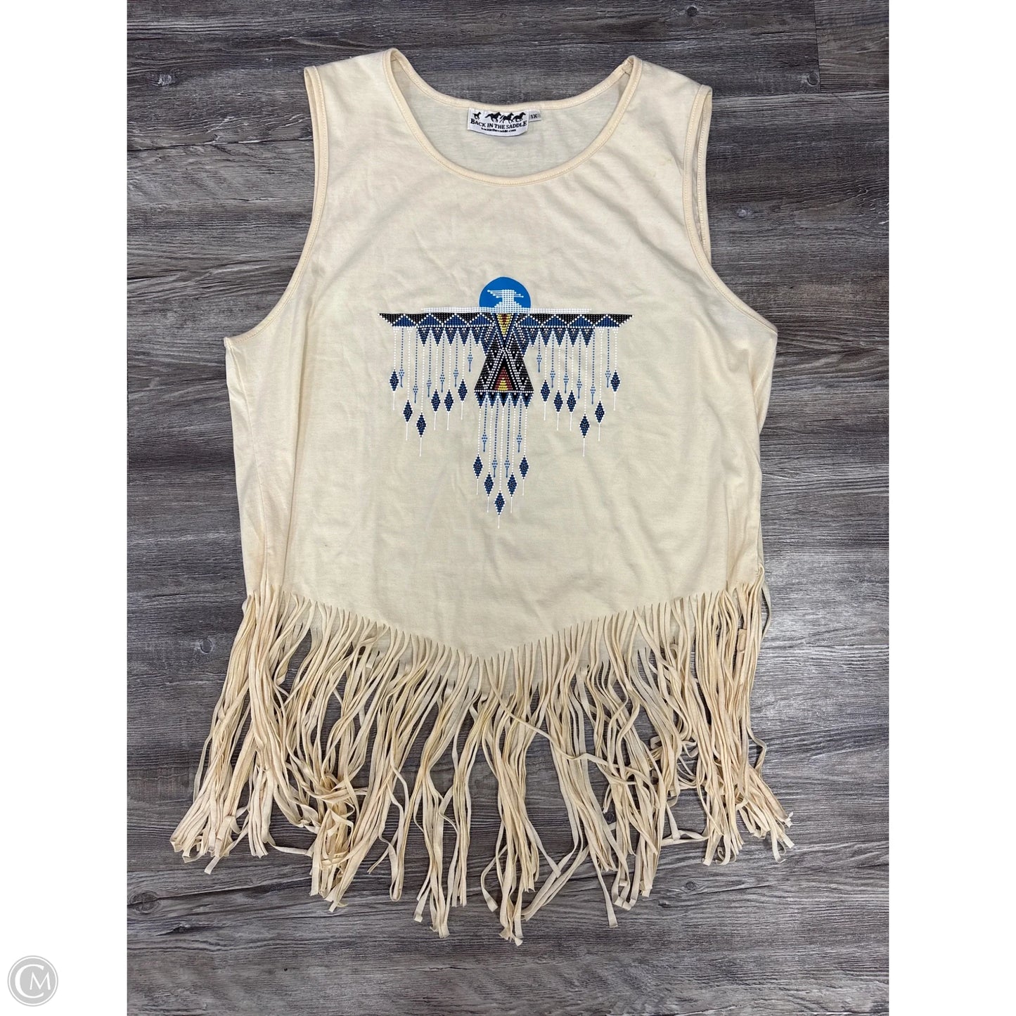 Top Sleeveless By Back in the Saddle In Cream, Size: 1x