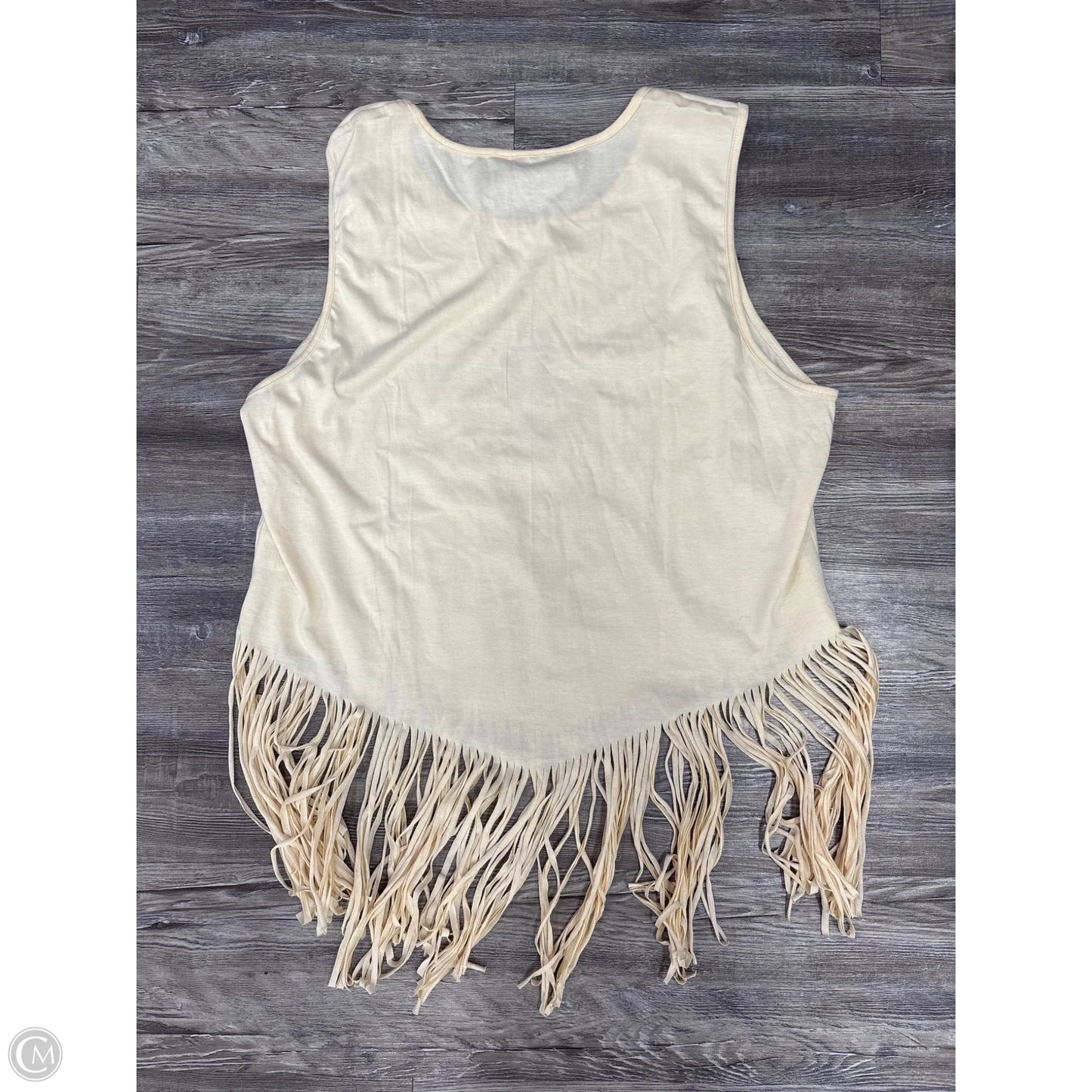 Top Sleeveless By Back in the Saddle In Cream, Size: 1x
