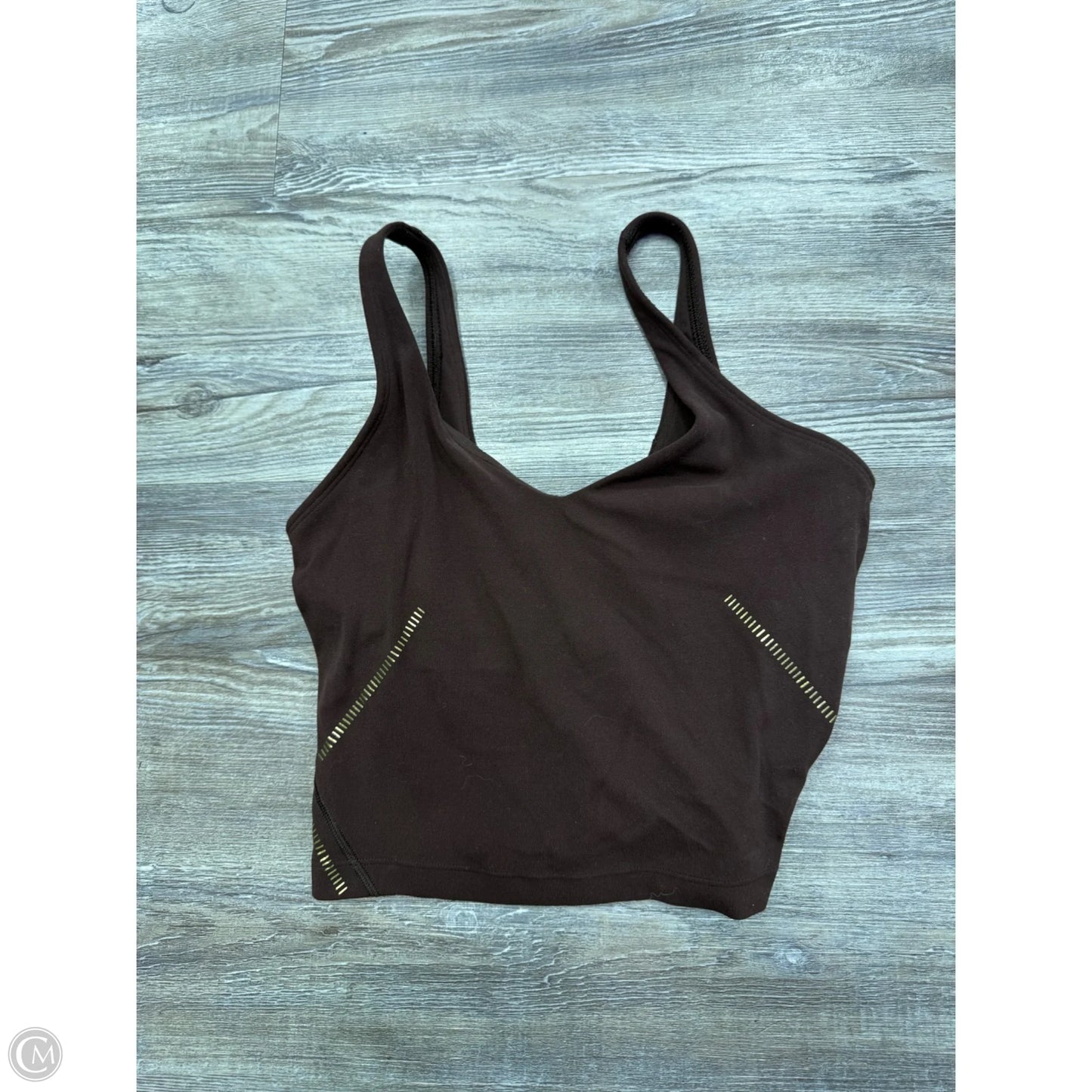 Athletic Tank Top By Lululemon In Brown & Gold, Size: 2