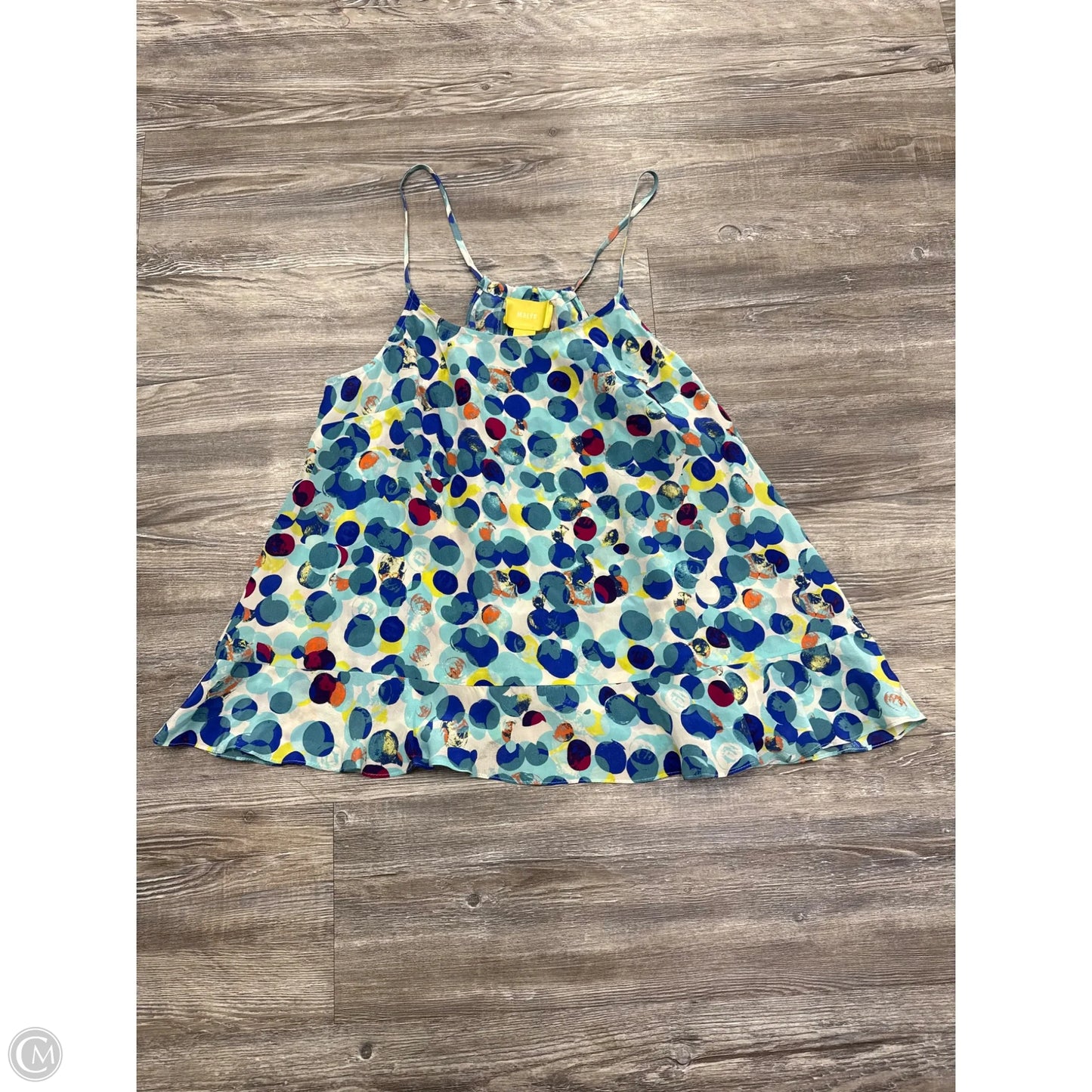 Top Sleeveless By Maeve In Blue & Yellow, Size: 10