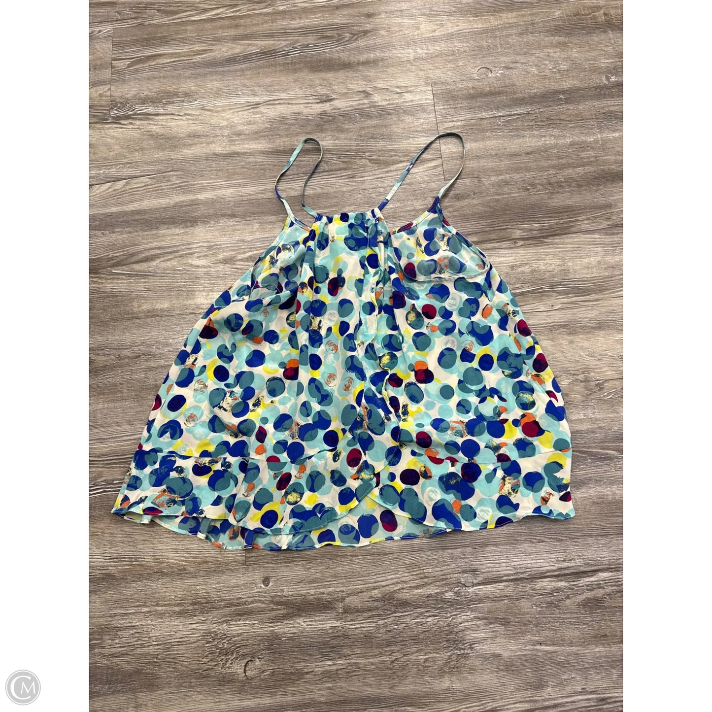Top Sleeveless By Maeve In Blue & Yellow, Size: 10