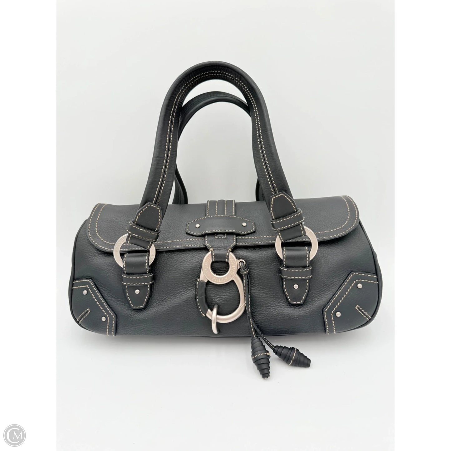 Handbag Leather By Bally, Size: Large