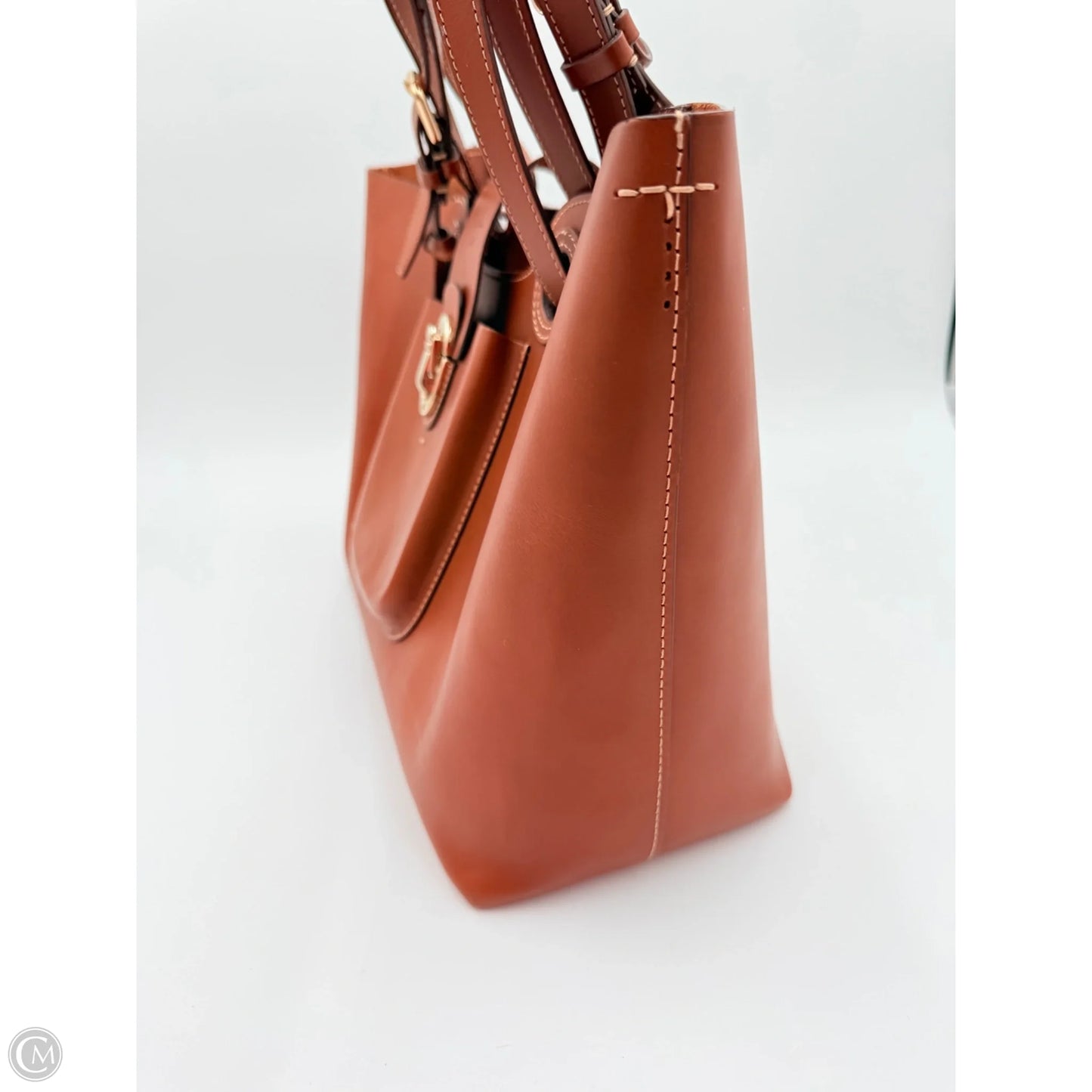 Handbag Leather By Boldrini, Size: Large