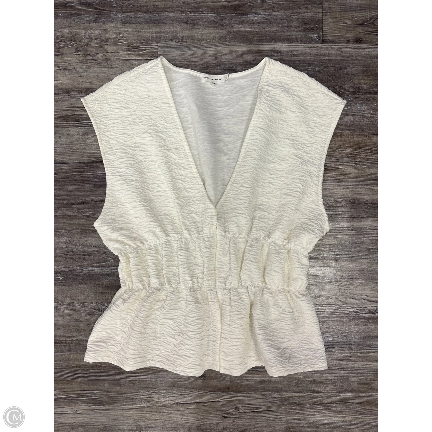 Top Sleeveless By Good American In White, Size: 2x