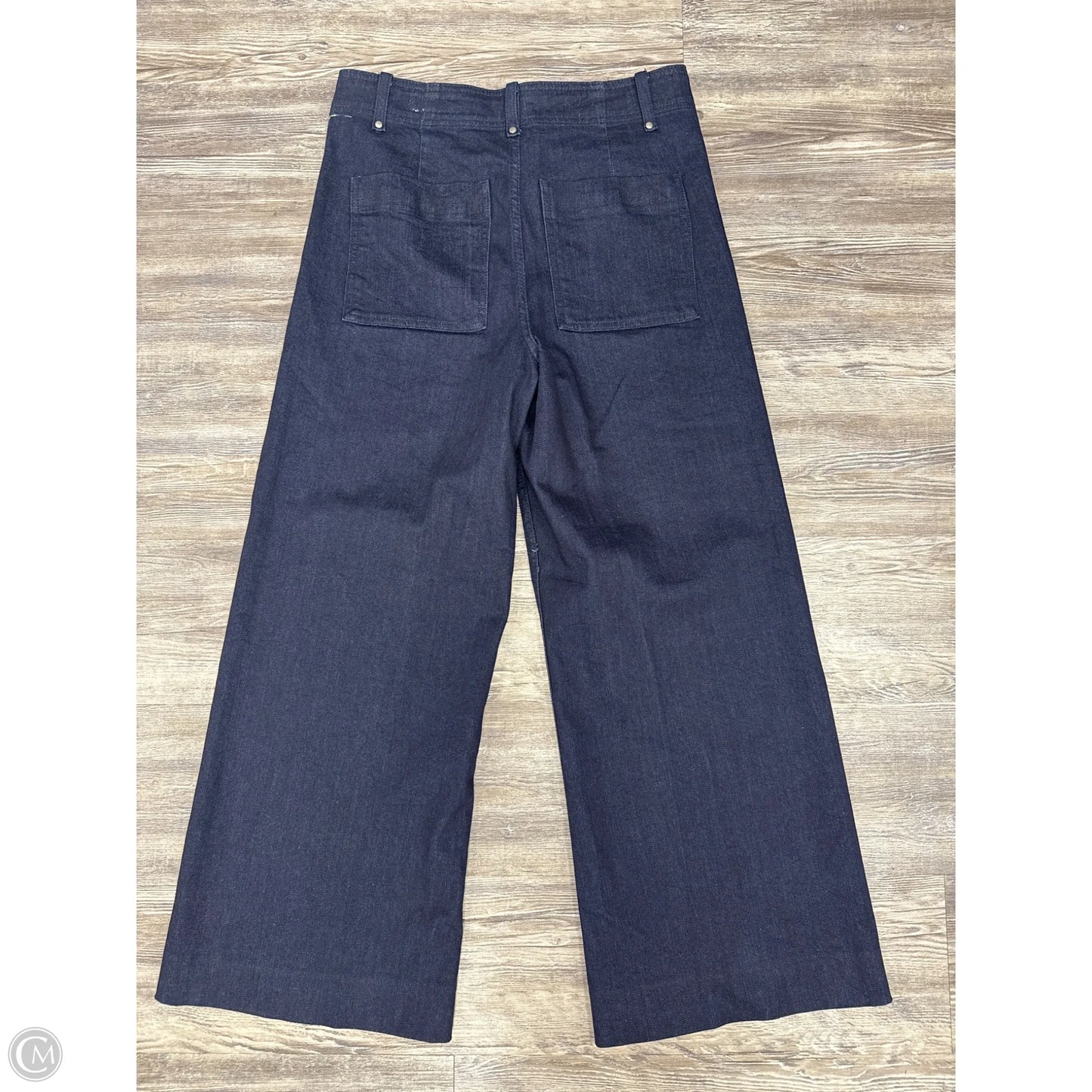 Jeans Wide Leg By Zara In Blue Denim, Size: 10