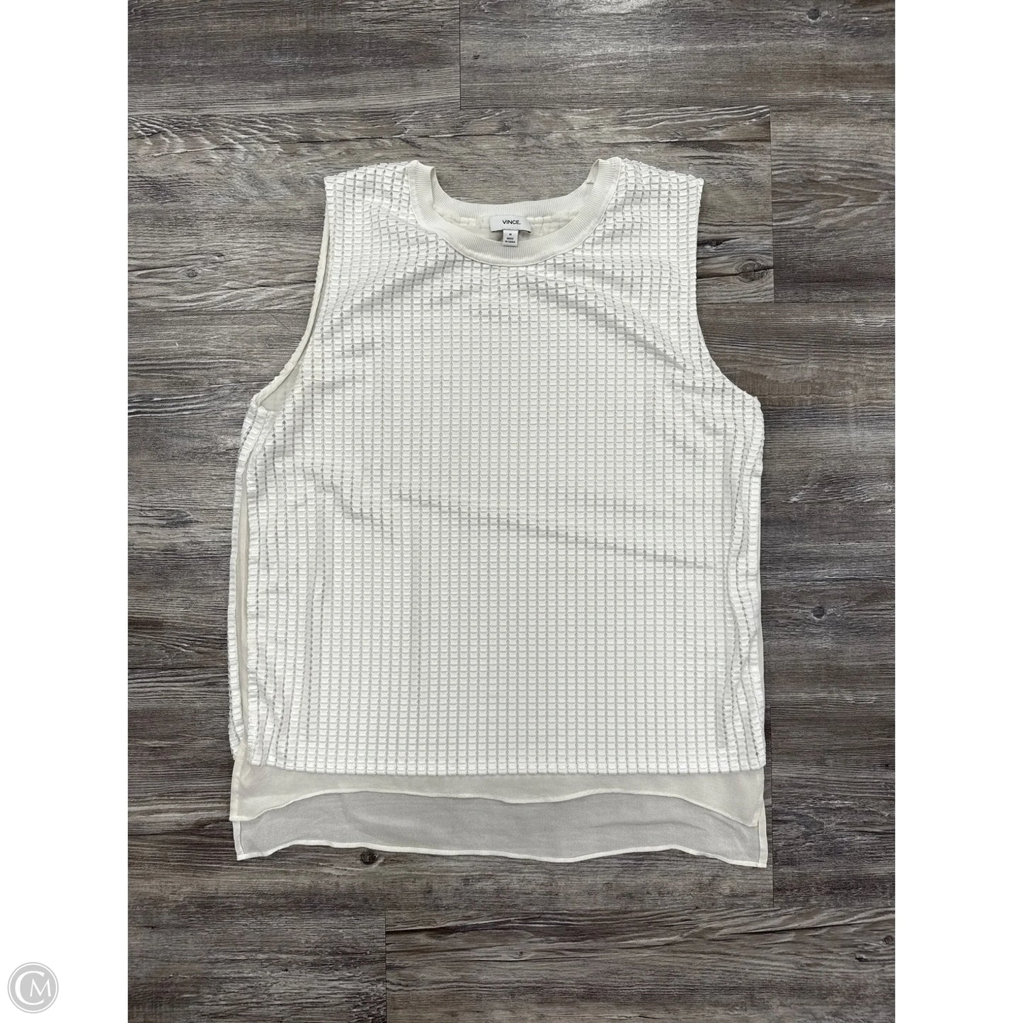 Top Sleeveless By Vince In White, Size: M