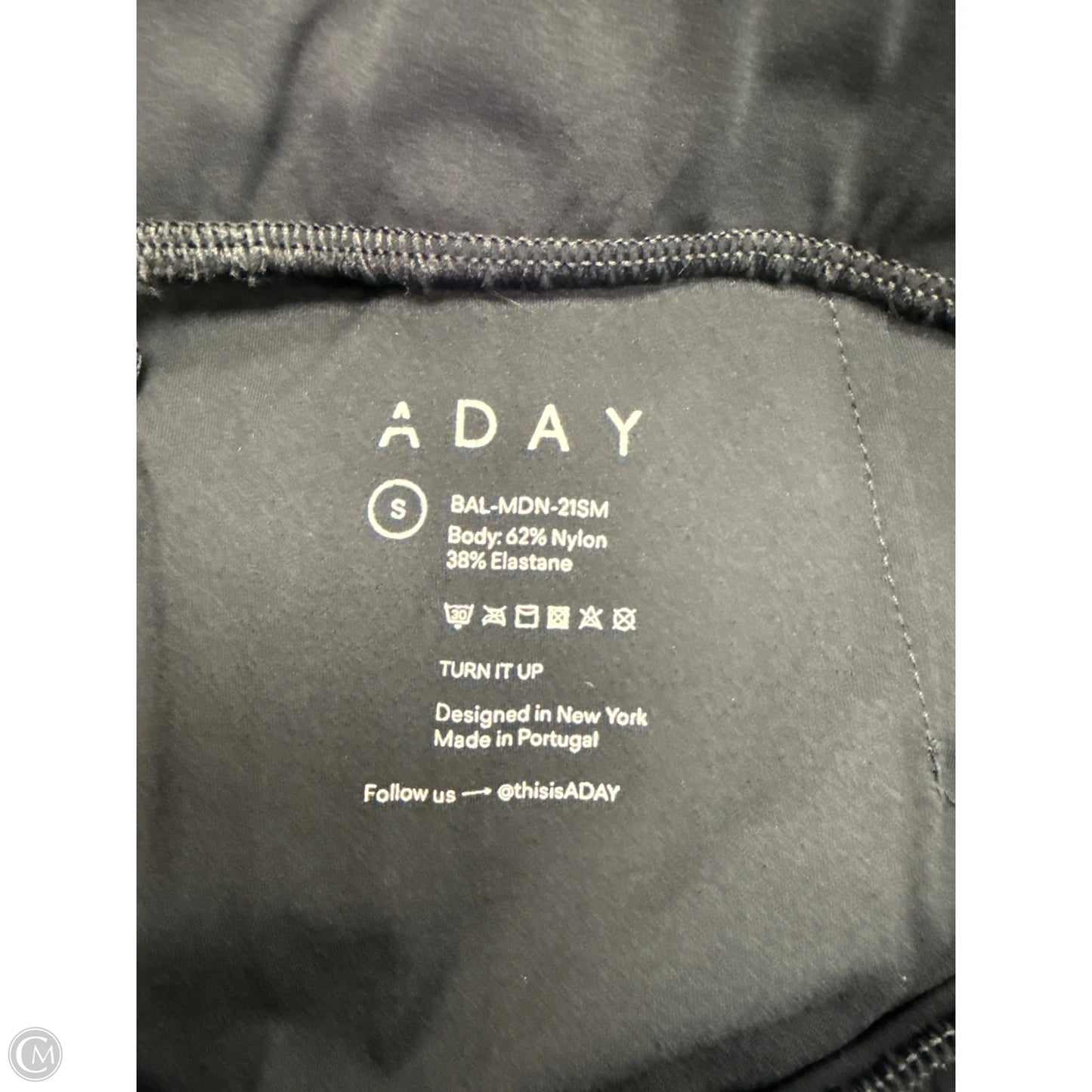 Pants Cropped By A Day In Navy, Size: S