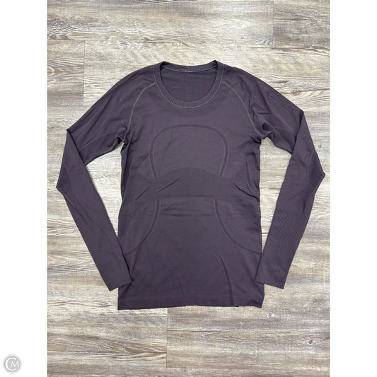 Athletic Top Long Sleeve Crewneck By Lululemon In Purple, Size: 8