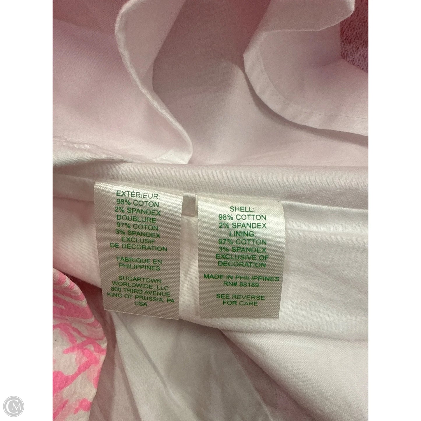 Dress Designer By Lilly Pulitzer In Pink & White, Size: 0