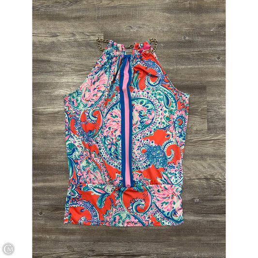 Top 3/4 Sleeve Designer By Lilly Pulitzer In Pink & Red, Size: Xs
