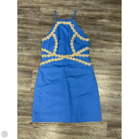 Dress Designer By Lilly Pulitzer In Blue & Gold, Size: 2