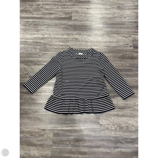 Top Long Sleeve Designer By Kate Spade In Blue & White, Size: M