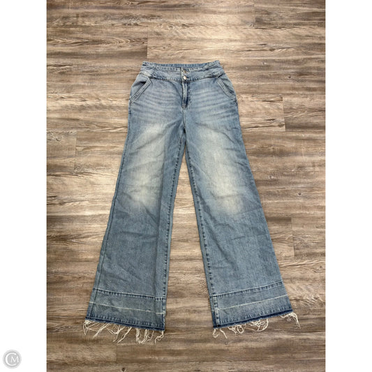 Jeans Wide Leg By 7 For All Mankind In Blue Denim, Size: 6